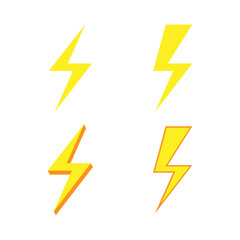 Thunder and Lightning bolt. Simple modern icon design vector illustration.