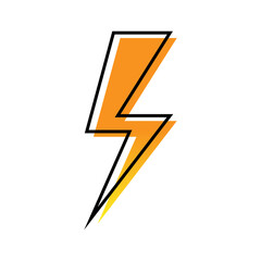 Thunder and Lightning bolt. Simple modern icon design vector illustration.