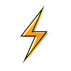 Thunder and Lightning bolt. Simple modern icon design vector illustration.