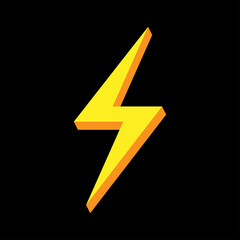 Thunder and Lightning bolt. Simple modern icon design vector illustration.