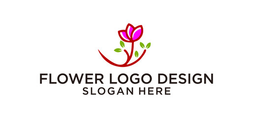 Obraz premium flower logo design