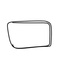 Vector hand drawn boxes, empty picture frame, black outline, rectangle or square shape. 