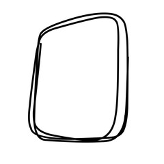 Vector hand drawn boxes, empty picture frame, black outline, rectangle or square shape. 