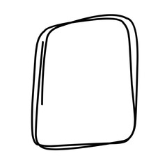 Vector hand drawn boxes, empty picture frame, black outline, rectangle or square shape. 