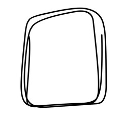 Vector hand drawn boxes, empty picture frame, black outline, rectangle or square shape. 