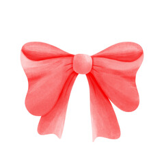 red bow isolated on white