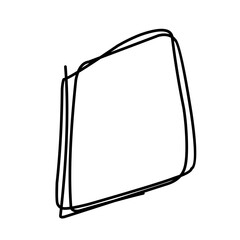 Vector hand drawn boxes, empty picture frame, black outline, rectangle or square shape. 