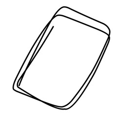 Vector hand drawn boxes, empty picture frame, black outline, rectangle or square shape. 