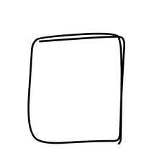 Vector hand drawn boxes, empty picture frame, black outline, rectangle or square shape. 
