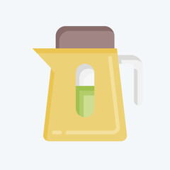 Icon Electric Teaport. related to Tea symbol. flat style. simple design editable. simple illustration. green tea