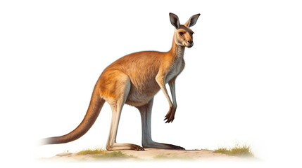 kangaroo on white background