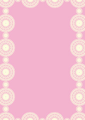 花レース&times;夏・フレーム(ピンク)