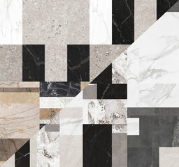 Background mosaic patchwork pattern for digital use, mixed of natural stones and digital images.