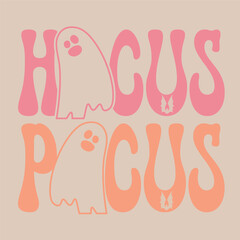      Halloween wavy retro groovy t-shirt design costume Illustration Pumpkin,   graphic typography quote t-shirt design vector. Ready for print,  tee,  template, Striker, Bag, Mug, cap, cover, etc.