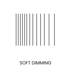 Vector line icon of soft dimming control