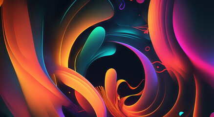 Twisted design neon pattern abstract background