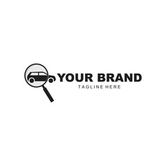 car search illustration logo for car rental and buying and selling company