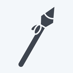Icon Spear. related to American Indigenous symbol. glyph style. simple design editable