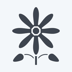 Icon Sunflower. related to American Indigenous symbol. glyph style. simple design editable