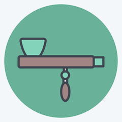 Icon Pipe. related to American Indigenous symbol. color mate style. simple design editable