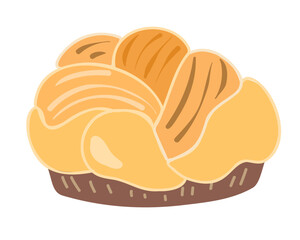 Cupcake, vector illustration isolated on white background