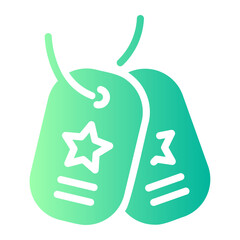 military tag Gradient icon