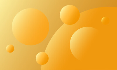 Abstract background with bubbles yellow and gradients.