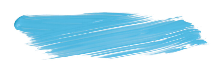 Shiny light blue brush watercolor painting isolated on transparent background. watercolor png