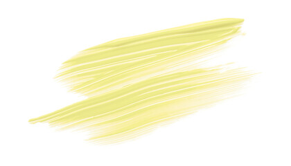 Shiny light yellow brush watercolor painting isolated on transparent background. watercolor png