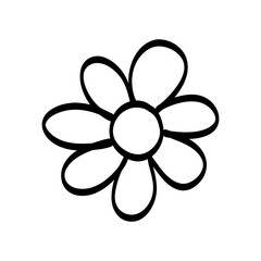 Line art flower 