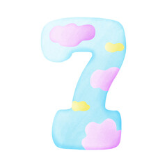 Pastel numbers seven 