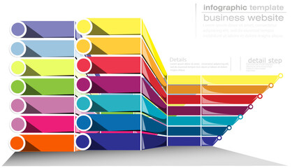 infographic template.business website .idea and concept think creativity modern  design vector.