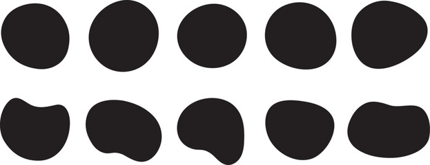 かわいい抽象的なゆるゆるフレーム　Set of cute abstract shapes.Vector loose frame.