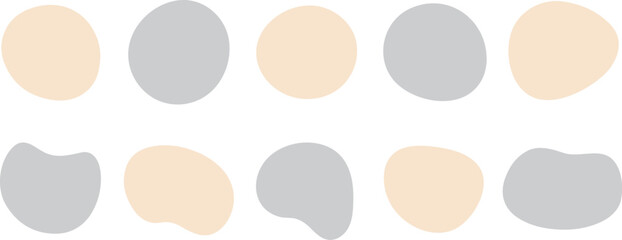 かわいい抽象的なゆるゆるフレーム　Set of cute abstract shapes.Vector loose frame.