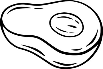 avocado simple style hand drawn