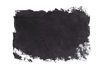Shiny black gray brush watercolor painting isolated on transparent background. watercolor png