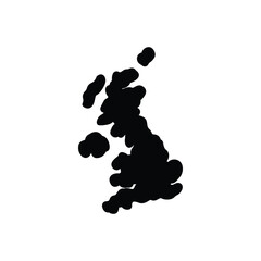 Black solid icon for britain 
