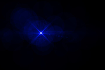 lens flare effect on black background