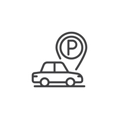 Parking zone line icon