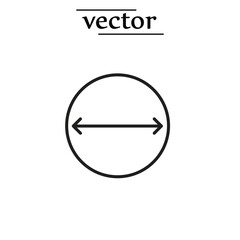diameter icon vector illustration on white background..eps