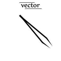 eyebrow tweezers vector icon illustration on white background..eps