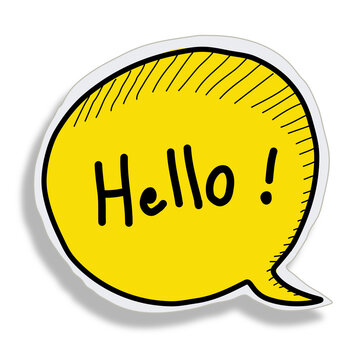 speech bubble with Hello