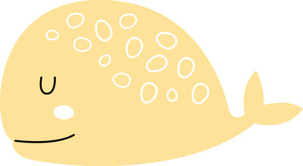 Childish Cartoon Whale