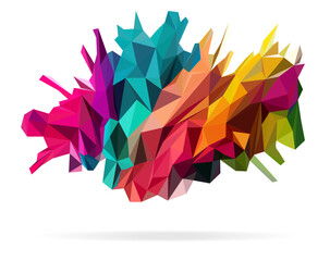 flat multi colorful polygon triangle diamond shape design , template texture background vector