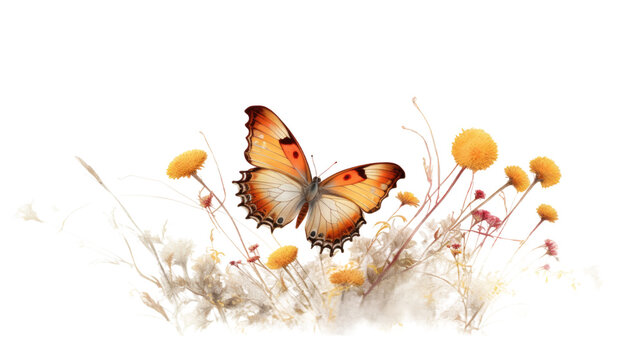 enchanting butterfly isolated on a transparent background for design layouts
