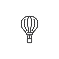 Hot air balloon line icon
