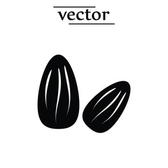 Almond icon, vector illustration on white background..eps