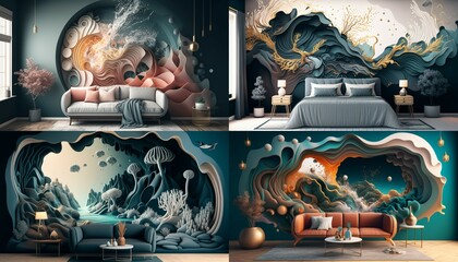 Transform Your Room with this Beautiful 3D Wallpaper generative Ai