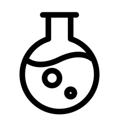 科学、フラスコを表すラインスタイルのアイコン