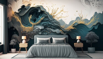 Transform Your Room with this Beautiful 3D Wallpaper generative Ai